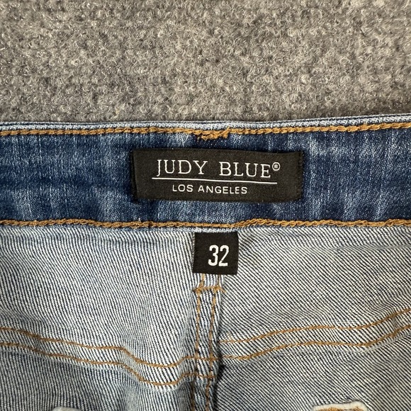 Judy Blue Jeans Womens 32 (Fits 32x24) Wide Leg Crop Stretch Medium Wash - Picture 3 of 15